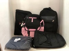 5 X ASSORTED BAGS TO INCLUDE XQXA BLACK BACKPACK