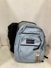 4 X ASSORTED BACKPACKS TO INCLUDE JANSPORT LIGHT BLUE BACKPACK