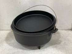 OVERMONT CAST IRON OVEN DISH WITH LID