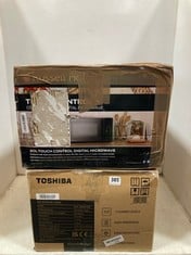 TOSHIBA 800W MICROWAVE OVEN MW2-AM20PF(BK) TO INCLUDE RUSSELL HOBBS TOUCH CONTROL COMPACT BLACK DIGITAL MICROWAVE RHMT2004B