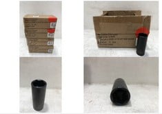 4 X SPARE ½" DR 6PT DEEP SOCKET 22MM BLACK 10 PACK