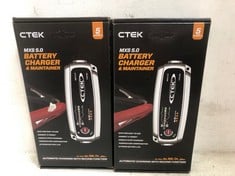 2 X CTEK MXS 5.0 BATTERY CHARGER & MAINTAINER