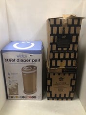 2 X TOMMEE TIPPEE TWIST & CLICK ADVANCED NAPPY DISPOSAL SYSTEM 2 X BINS 2 X REFILLS TO INCLUDE UBBI STEEL DIAPER PAIL