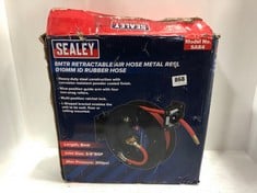 SEALEY 8M RETRACTABLE RUBBER AIR HOSE WITH STEEL REEL 10MM SA84 - RRP £167