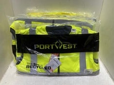 6 X ASSORTED CLOTHES TO INCLUDE PORTWEST HI-VIS BODYWARMER YELLOW - SIZE XL