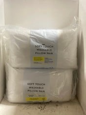 2 X JOHN LEWIS SOFT TOUCH WASHABLE PILLOW PAIR - MEDIUM/FORM