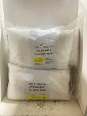 2 X JOHN LEWIS SOFT TOUCH WASHABLE PILLOW PAIR - MEDIUM/FORM