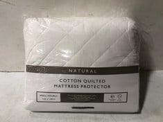 2 X JOHN LEWIS COTTON QUILTED MATTRESS PROTECTOR - MIXED SIZES - KING AND SMALL DOUBLE