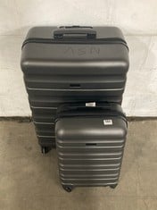 JOHN LEWIS 70CM GREY HARD SHELL SUITCASE TO INCLUDE JOHN LEWIS 50 CM HARD SHELL GREY SUITCASE