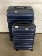 JOHN LEWIS NAVY 60CM HARD SHELL SUITCASE TO INCLUDE JOHN LEWIS NAVY 50CM HARD SHELL SUITCASE