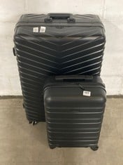 JOHN LEWIS 70CM HARD SHELL SUITCASE IN BLACK TO INCLUDE JOHN LEWIS 50CM HARD SHELL SUITCASE IN BLACK- RRP £195