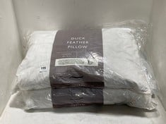 2 X JOHN LEWIS DUCK FEATHER PILLOW (STANDARD 48 X 74CM)