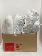 BOX OF ASSORTED PILLOWS TO INCLUDE JOHN LEWIS SYNTHETIC SOFT TOUCH WASHABLE PILLOW MEDIUM / FORM