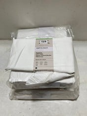 3 X ASSORTED JOHN LEWIS EGYPTIAN COTTON BEDDING TO INCLUDE EMPEROR LUXURY EGYPTIAN COTTON STANDARD FITTED SHEET WHITE