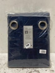 JOHN LEWIS EYELET CURTAINS TEXTURED WEAVE NAVY 228X137CM