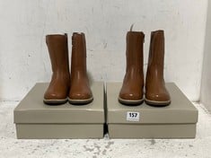 2 X JOHN LEWIS KIDS ISOBEL 2 BOOTS TAN SIZES 27 & 29