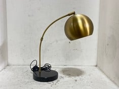 3 X JOHN LEWIS HECTOR TABLE LAMPS 1 X BLACK, 2 X ANTIQUE BRASS