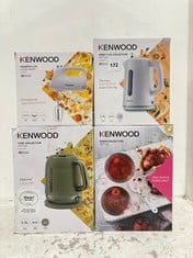 4 X ASSORTED KENWOOD ITEMS TO INCLUDE DUSK COLLECTION 1.7L KETTLE OLIVE GREEN