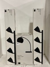 3 X ASSORTED JOHN LEWIS LIGHTING TO INCLUDE PLYMOUTH 4 LIGHT SPOTLIGHT PLATE ADJUSTABLE HEAD SATIN GREY FINISH