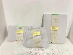 3 X ASSORTED JOHN LEWIS BEDDING TO INCLUDE COMFY & RELAXED WASHED LINEN FLAT SHEET SINGLE