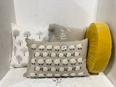 4 X ASSORTED JOHN LEWIS SCATTER CUSHIONS TO INCLUDE RECTANGLE CUSHION NATURAL WITH SHEEP 35X55CM