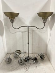 3 X ASSORTED JOHN LEWIS LIGHTING TO INCLUDE FENIX 4 LIGHT SPOTLIGHT STAINLESS STEEL