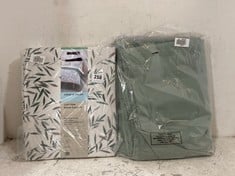 JOHN LEWIS KING PURE TENCEL DUVET COVER - SAGE TO INCLUDE JOHN LEWIS COTTON DUVET COVER SET - WHITE/GREEN