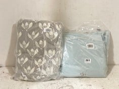 JOHN LEWIS DUVET COVER - BLUE FLORAL TO INCLUDE JOHN LEWIS FLORAL GREY DUVET COVER