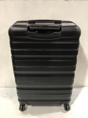 2 X ANYDAY JOHN LEWIS HARD SHELL SUITCASES - BLACK - SMALL AND MEDIUM