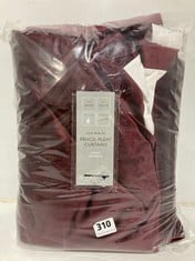 JOHN LEWIS ONE PAIR PENCIL PLEAT CURTAIN - VELVET DAMSON - SIZE 167 CM X 228CM - RRP £120