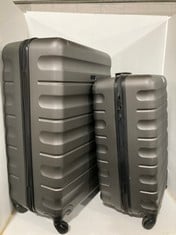 2 X ANYDAY JOHN LEWIS MEDIUM AND LARGE HARD SHELL SUITCASE - DARK GREY