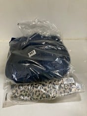 AND/OR FIFI WOMEN'S NEUTRAL LEOPARD DRESS - UK 14 TO INCLUDE AND/OR EMILY CASUAL WOMEN'S DRESS - NAVY UK 12 - TOTAL RRP £154