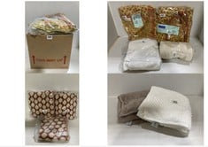 BOX OF ASSORTED TOWELS TO INCLUDE JOHN LEWIS LEOPARD PRINT BATH TOWEL - 130 X 70CM