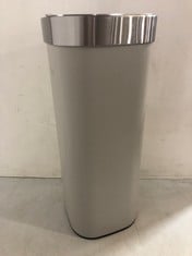 2 X JOHN LEWIS TOUCH TOP BIN - 40L - GREY AND STAINLESS STEEL