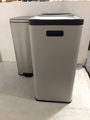 JOHN LEWIS 60L 2-SECTION RECYCLING BIN - GREY TO INCLUDE JOHN LEWIS 30L BIN - POLISHED STAINLESS STEEL - TOTAL RRP £145