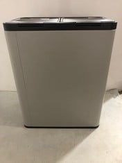 JOHN LEWIS 2-SECTION RECYCLING PEDAL BIN - GREY