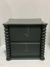 JOHN LEWIS BOBBIN 2 DRAWER BEDSIDE GREEN- RRP £250