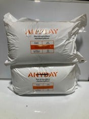 2 X JOHN LEWIS PAIR OF MICROFIBRE STANDARD PILLOWS