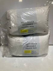 2 X PAIR OF JOHN LEWIS SOFT TOUCH WASHABLE PILLOWS