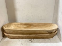 2 X STONE THE CROWS GIANT LONG DISH - LENGTH 78CMS - TOTAL RRP £160