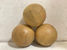 48 X STONE THE CROWS SMALL WOODEN BALL -DIAMETER 8CM - TOTAL RRP £69