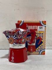 BIALETTI DOLCE & GABBANA CARRETTO MOKA EXPRESS COFFEE MAKER