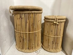 1 X STONE THE CROWS SET OF TWO LAUNDRY BASKETS - HEIGHT 48/58 CMS - TOTAL RRP £215