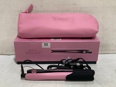 GHD GOLD PROFESSIONAL ADVANCED STYLER WITH MATCHING HEAT-RESISTANT BAG IN FONDANT PINK- RRP £209