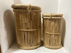 1 X STONE THE CROWS SET OF TWO LAUNDRY BASKETS - HEIGHT 48/58 CMS - TOTAL RRP £215