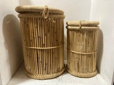 1 X STONE THE CROWS SET OF TWO LAUNDRY BASKETS - HEIGHT 48/58 CMS - TOTAL RRP £215