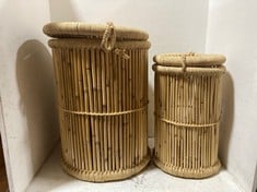 1 X STONE THE CROWS SET OF TWO LAUNDRY BASKETS - HEIGHT 48/58 CMS - TOTAL RRP £215