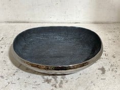 10 X STONE THE CROWS LARGE BOWL - CHARCOAL - (H) 7 X (W) 30 X (D) 26 CM - TOTAL RRP £480