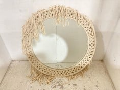 2 X STONE THE CROWS LARGE CLASSIC MACRAME MIRROR - - TOTAL RRP £140