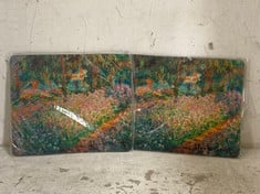 100 X STONE THE CROWS MONET GARDEN AT GIVERNY - MOUSE MAT - WIDTH 24 CM - TOTAL RRP £400